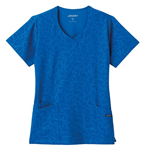 Jockey Solid Illusions Ladies Angled Pocket Scrub Top