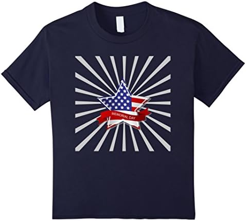 Kids Memorial day T Shirt: memorial day flag, memorial day in usa 6 Navy