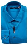 Geoffrey Beene Sateen Fitted Dress Shirt - Petrol