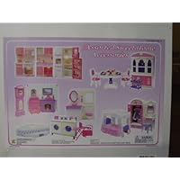 Barbie Size Doll House Dollhouse Furniture 5 Rooms w/ Lights and Sound