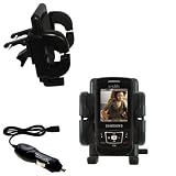 Samsung SCH-R610 Auto Vent Holder with Car Charger - Uses Gomadic TipExchange