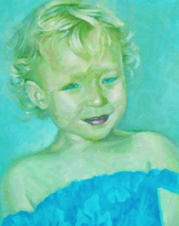 Custom Order #4T-7J4, Oil on Canvas, Custom Painting of The Person You Love, For 1 Person of Customer's Choice, Style: Photo-Realism, with Signature Text 