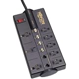 Tripp Lite TLP810SAT - Protect It! Series Surg Suprss w/Tel/Mdm/Coax/Sat, 8 Outl, 10ft Crd-TRPTLP810SAT