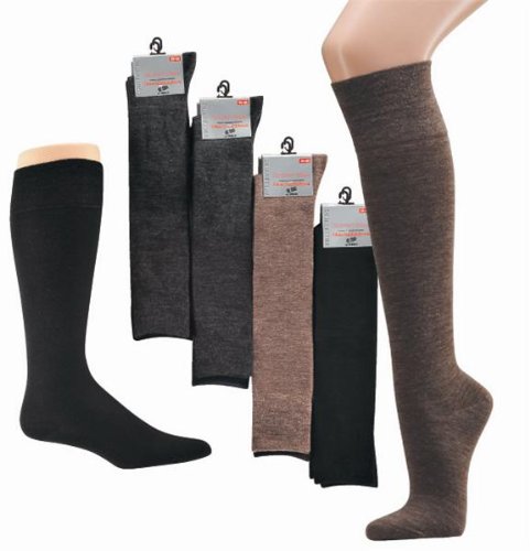 2 Normani Herren Gesundheits Kniestrümpfe mit Schafwolle - handgekettelt mit Elasthan - Größe 39-42