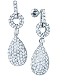 2.00ctw Pear Shape Diamond Dangle Earrings