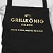 N°1 GRILLKÖNIG deluxe - Mein Grill, Meine Regeln - Grillschürze, Latzschürze mit verstellbarem Nackenband und Seitentasche