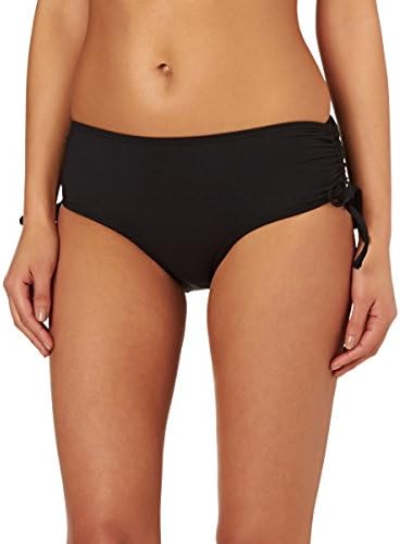 Moontide Contours Gathered Side Hipster Bikini Bottom - Black