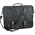 Solid Genuine Leather Attache Laptop Computer Case