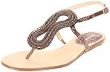 Calvin Klein Womens Steffie Classic Python T-Strap Sandal Sandal