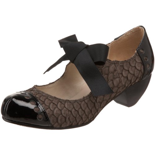ALL BLACK Women's Fish Bow Mary Jane Pump,Light Coffee Metallic,39 EU / 9 B(M) US