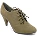 Damen Schnürschuhe Pumps High Heels Nubukleder Opt S-73A khaki Gr. 38