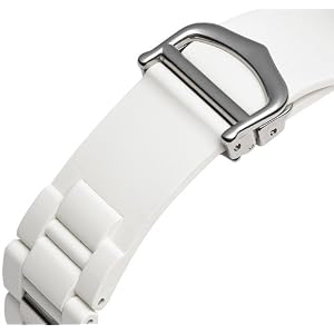 Cartier Men's Must 21 Stainless Steel and White Rubber Chronograph Watch #W10184U2
