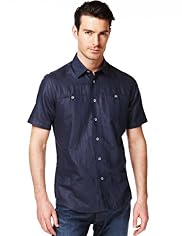 Autograph Luxury Linen Blend Short Sleeve Shirt