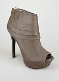 Triple Cuff Peep Toe Platform Bootie