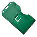 Green Heavy Duty Badge Holder (Holds 2 ID Cards) Hard Plastic with Front and Back Side Load Slots, by Specialist ID