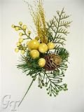 Review GT Decorations  / 4 Artificial Cone Berry Pine Fern Pick (Champagne) from GT Decorations