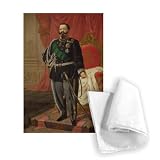 Portrait of Victor Emmanuel II of Italy (oil.. - Tea Towel 100% Cotton - Art247 - Tea Towel - 46x70cm