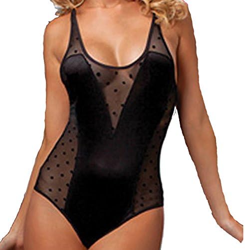 Black Mesh baby Bodysuit synthetic leather jumpsuit Sleepwear Nightwear