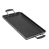 Vasconia Double Burner Aluminum 10-Inch X 18-Inch Non-Stick Griddle, Black