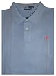 Men's Polo By Ralph Lauren Short Sleeve Polo Shirt Light Blue with Pink Pony XXL