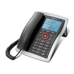 Emporia T12  Komfort Telefon mit Freisprecheinrichtung, LCD Display, Wandmontage und CLIP Rufnummernanzeige grau