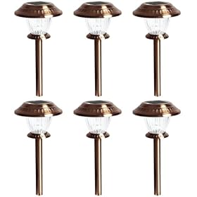 Westinghouse 403206-15 6 Piece Inwood II Solar Lights Set, Copper Finish