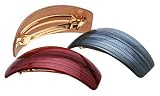 France Luxe Squared Oval Rectangle Volume Barrette