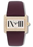 41uEvjgqfAL. SL160  Cartier Watches WA301471 Tank Silver Dial Satin Womens Watch