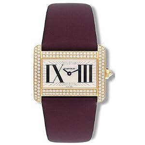 Cartier WA301471 Tank Silver Dial Satin Women's Watch