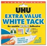 Electronics : UHU White Tack Mastic Adhesive Non-staining Economy Size Ref 043511