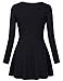 Timeson Peplum Tops for Women, Long Sleeve Crossover V Neck Wrap Front Pullover Casual Peplum Top Black XX-Large