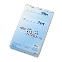 TOPS 80284 Prism 6x9 Gregg Ruled Steno Notebook, 80 Perforated Blue Sheets/Book, 4 Books/pk