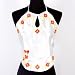 Floral Satin Halter Neck Top Strap White One Size