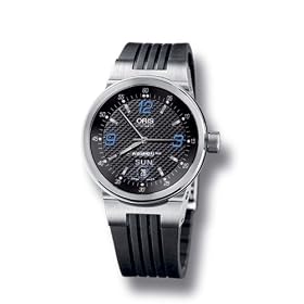 Oris Men's Williams F1 Team  Carbon Fiber Dial Blue Numbered Rubber Strap Watch #4145RS