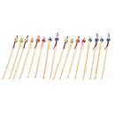 uxcell 16 Pcs Assorted Color Japanese Doll Top Bamboo Earwax Scoop Earpick