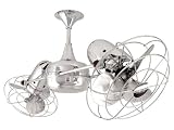 Matthews Fan DUPLOCHRMB Duplo Dinamico Fan Metal Chrome Ceiling Fan 36 Span