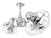 Matthews Fans DUPLO-CHR-MTL 39" Duplo Dinamico Double Indoor Chrome Ceiling Fan w/ Metal Blades