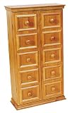 Romney Pine Double Tower CD and DVD Rack (200 CD's or 105 DVD's)