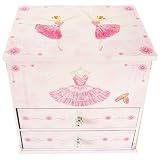 Lily & Ally / Flower Ballerina Musical Jewelry Box, with Melody of 