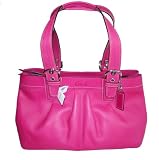 Coach Pleated Magenta Pink Leather XL Diaper Computer Business Bag 13733
