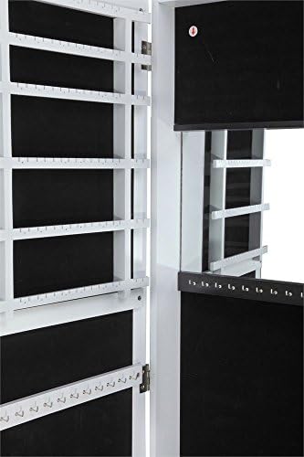 Jewelry Cabinet Rs Homegear Door/wall Mounted Mirrored Jewelry Cabinet Organizer Storage Wall Mounted Jewelry Armoire (Black)
