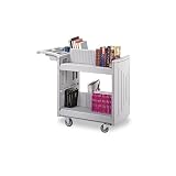 41uF7dl7AZL. SL160  Safco® Two Sided Book Cart, Four Slant Shelves, 400lb Cap., 45 x 22 7/8 x 37 1/2, Gray