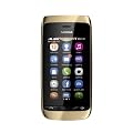 Nokia Asha 308 - Smartphone libre (pantalla t�ctil de 7,6 cm (3"), SIM Dual, c�mara de 2 Mpx), color dorado [Importado de Alemania]