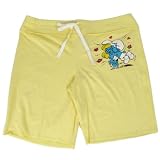 Smurf Smurfette Sweatpant Drawstring Shorts Yellow Smurfs (Large)