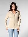 Autumn Cashmere Hoodie with Striped Detail and Ruched Pockets in Sawdust and White