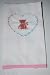Embroidered Baby Bib - A Bear at Heart Trimmed in Pink