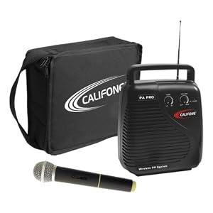 Califone PA Pro Wireless Portable Sound System w/ Handheld Mic and Soft Carrying Case