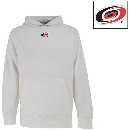 Antigua Men's NHL Carolina Hurricanes Impact Desert Dry Hoodie, White, Medium