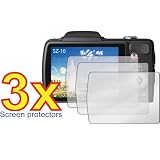 Buy 3pcs Olympus SZ-10 SZ10 Digital Camera Premium Clear LCD Screen Protector Guard...