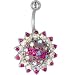 Amethyst Enchanted Sun Cubic Zirconia Belly Ring